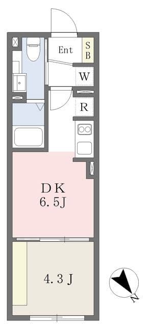 グローリオシェルト高田馬場 305 間取り図