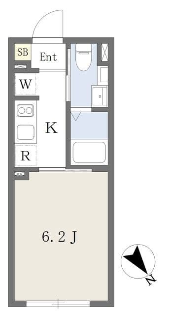 グローリオシェルト高田馬場 402 間取り図