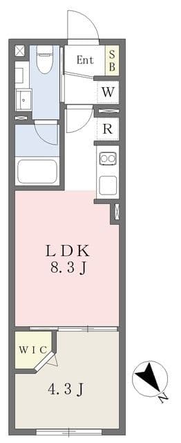 グローリオシェルト高田馬場 403 間取り図