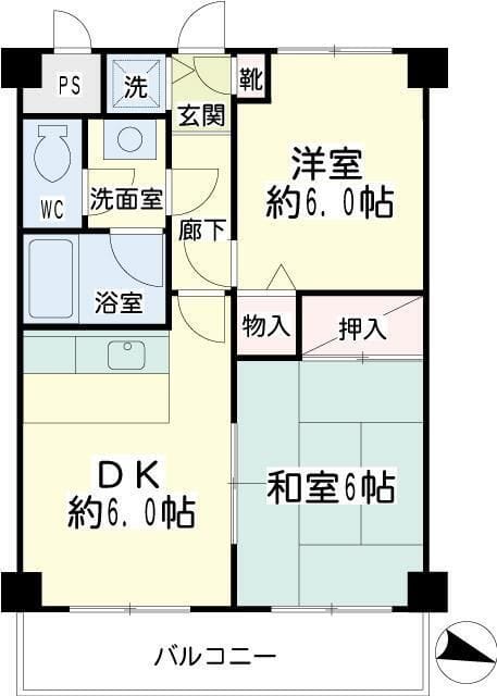 アーバンフォレスト池上 302 間取り図