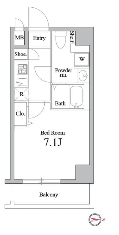 グランパーク町屋 201 間取り図