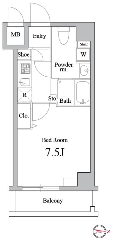 グランパーク町屋 602 間取り図