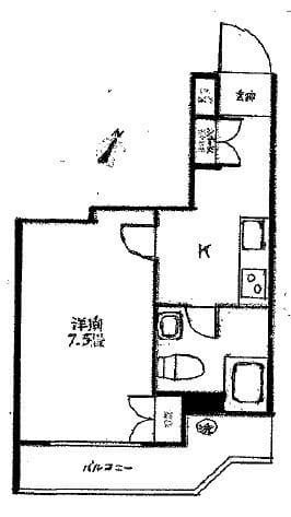 パラスト西原 202 間取り図