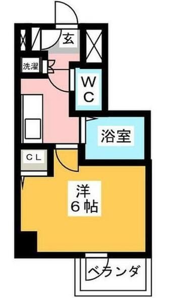 スカイコート菊川 505 間取り図