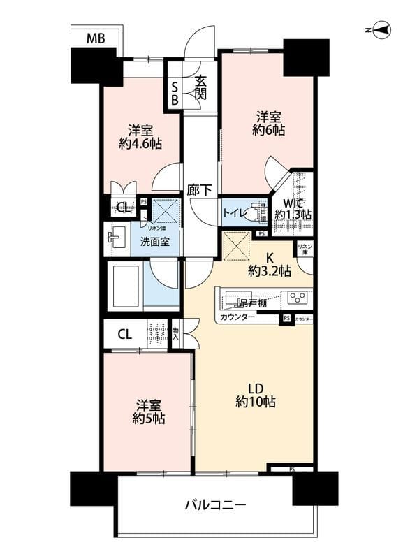 ザ・パークハウス亀戸 7F 間取り図