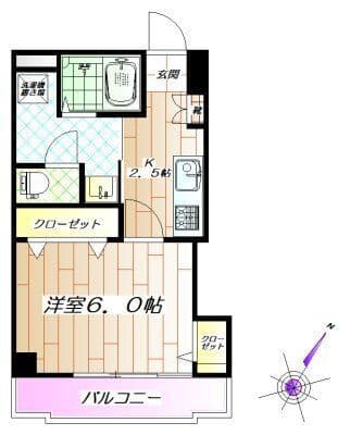 第二若木コーポ 502 間取り図