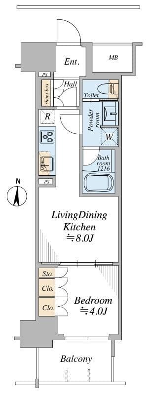 ルフォンリブレ木場 604 間取り図