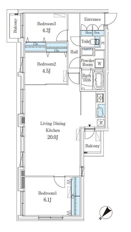CREATIF学芸大学 301 間取り図