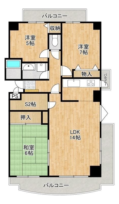 ロイヤルグリーン松戸 205 間取り図