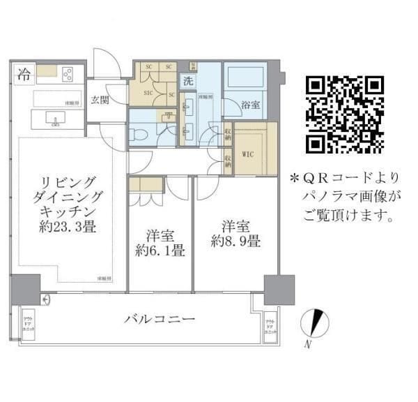 東京ガーデンテラス紀尾井町 紀尾井レジデンス 1606 間取り図