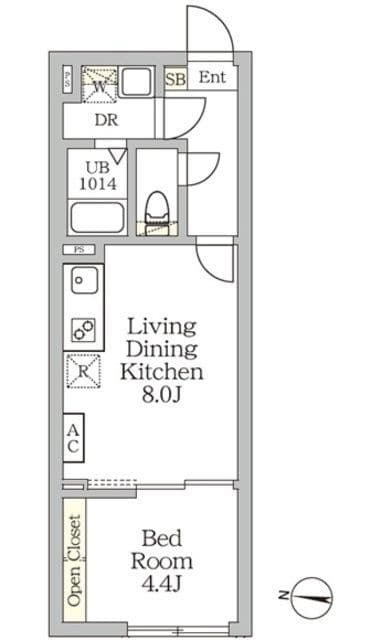 Aglaia 新宿西落合 203 間取り図
