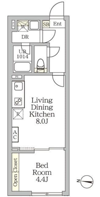 Aglaia 新宿西落合 302 間取り図