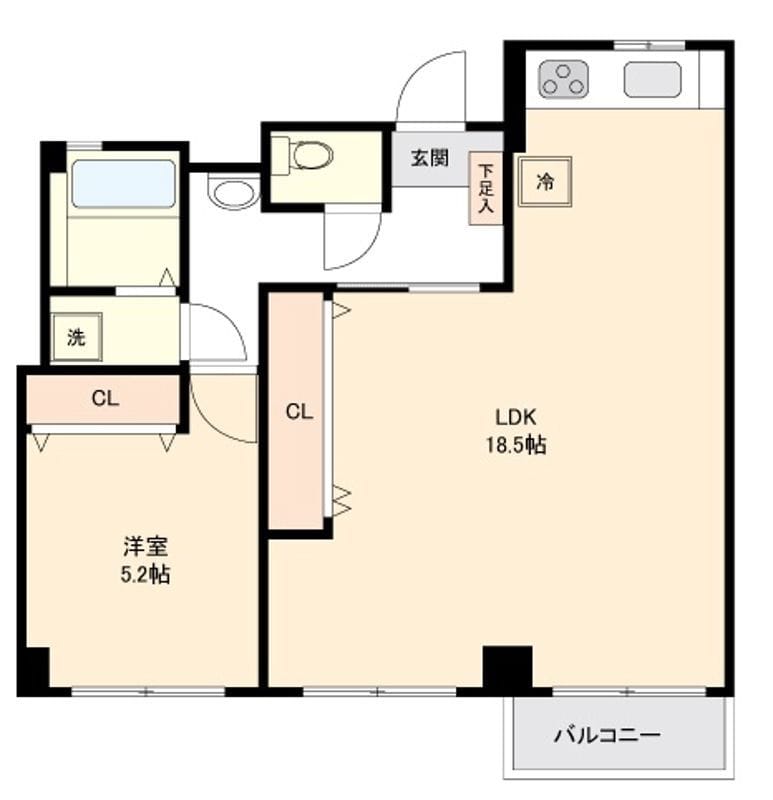 ときわ第一マンション 406 間取り図