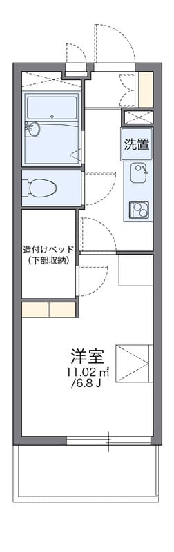レオパレスネクシアⅡ 201 間取り図