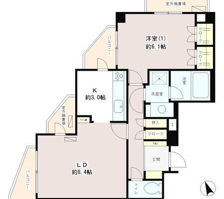 ジョイム奥沢 503 間取り図