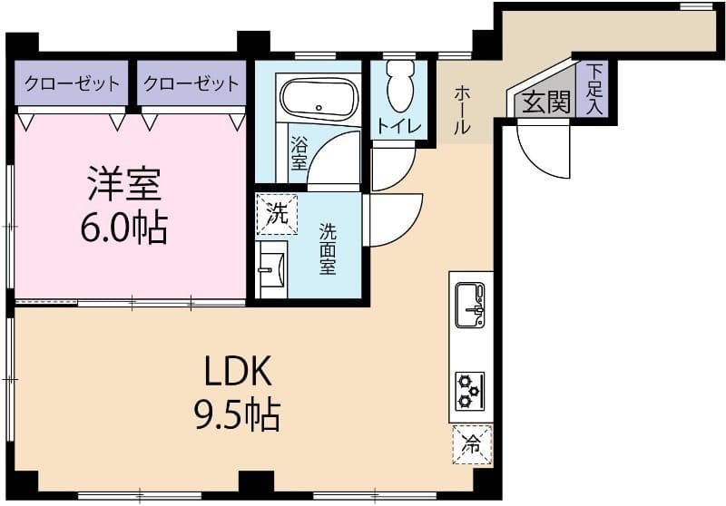 荒川ビル 102 間取り図