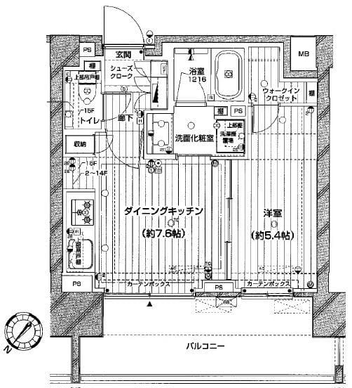 アデニウム東神田 1402 間取り図