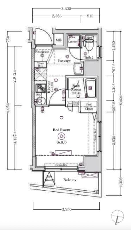 XEBEC練馬 201 間取り図