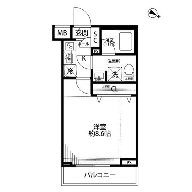 プレール・ドゥーク志村三丁目 308 間取り図