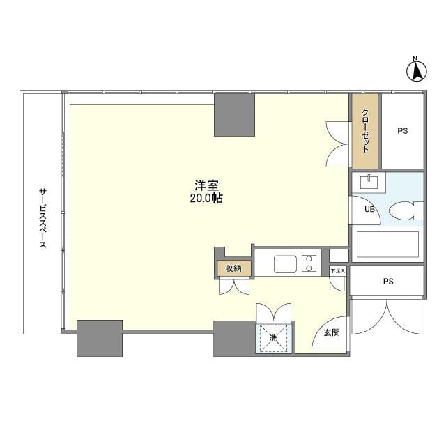 フロンティアレジデンスザタワー品川 0914 間取り図