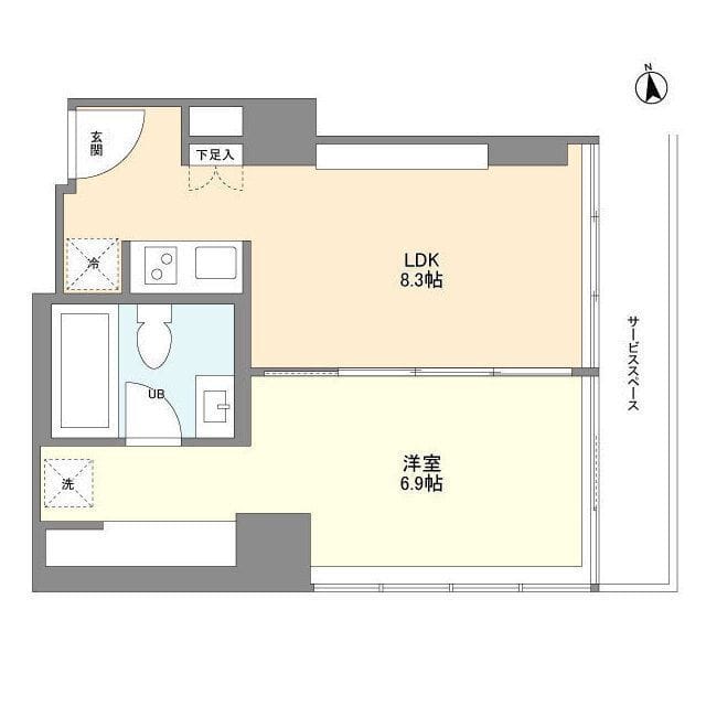 フロンティアレジデンスザタワー品川 1101 間取り図