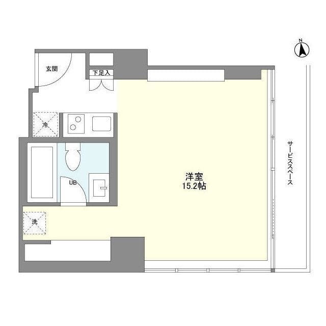 フロンティアレジデンスザタワー品川 1501 間取り図
