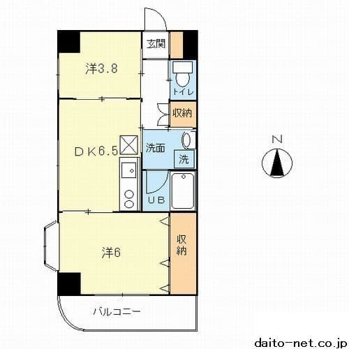 ボヌール 601 間取り図