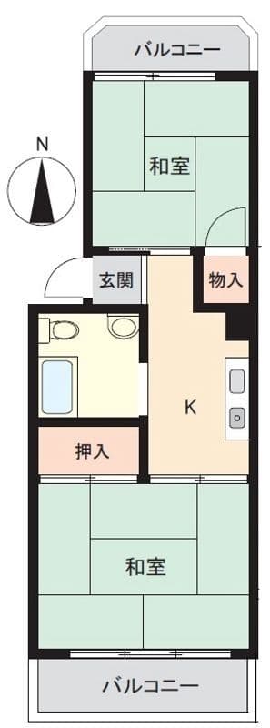 大洋江原マンション 403 間取り図