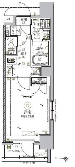 RELUXIA本所吾妻橋Ⅱ 301 間取り図