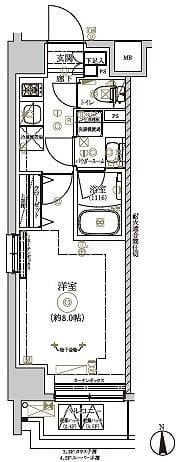 RELUXIA TOKYO NORTH GATE 304 間取り図