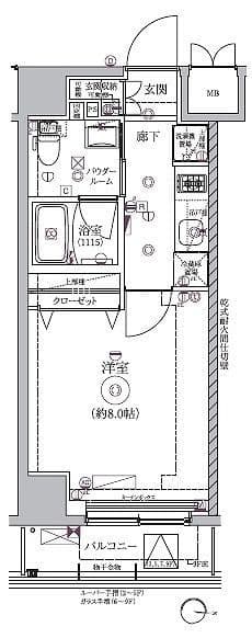 RELUXIA両国緑4丁目 204 間取り図