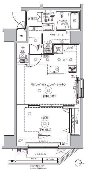 RELUXIA両国緑4丁目 402 間取り図
