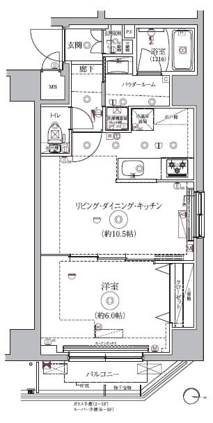 RELUXIA両国緑4丁目 702 間取り図