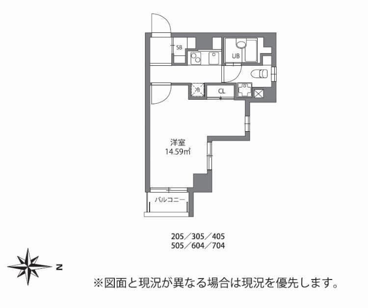 ジョイシティ千歳烏山 604 間取り図