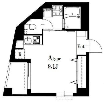 b’CASA Lazo Fujisaki 101 間取り図