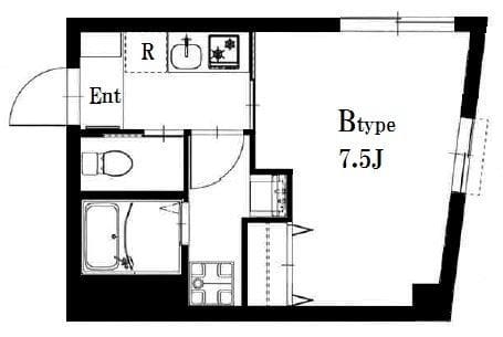 b’CASA Lazo Fujisaki 102 間取り図