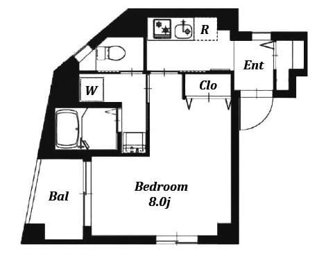 b’CASA Lazo Fujisaki 501 間取り図