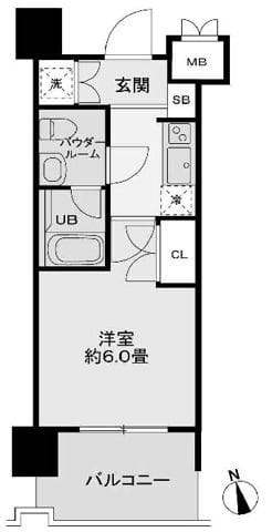 レジディア新宿御苑 903 間取り図