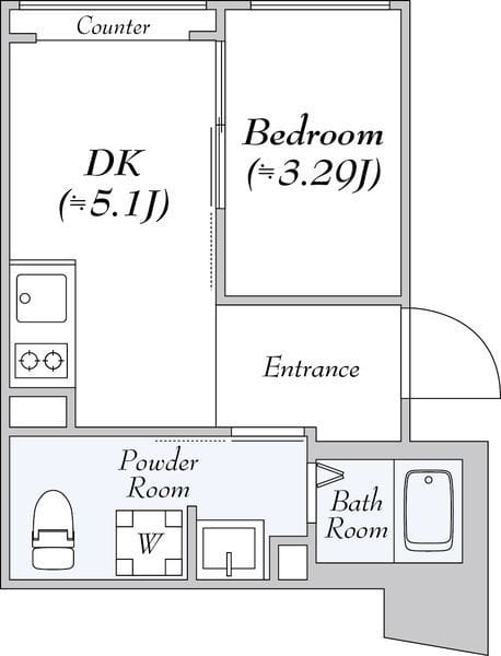 D‘sVARIE高田馬場レジデンス 203 間取り図
