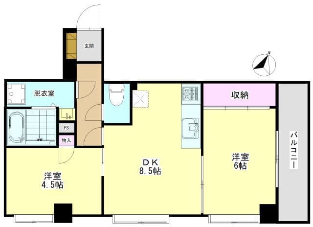 プラティーク武蔵小山 201 間取り図