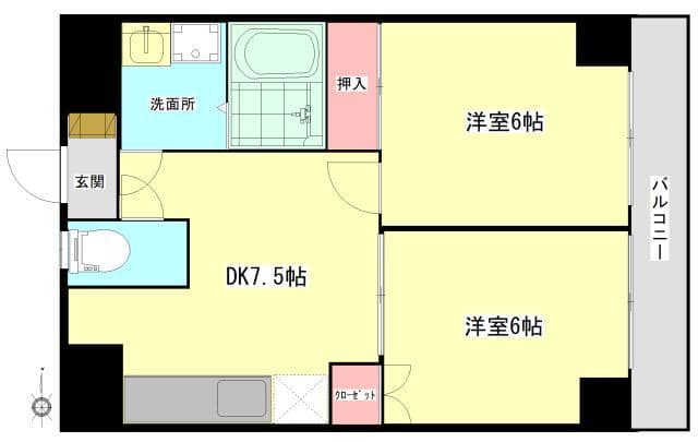 プラティーク武蔵小山 303 間取り図