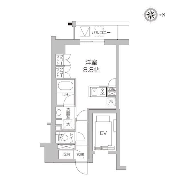 レジディア高円寺 0202 間取り図