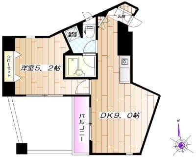 サウスコーラル 601 間取り図