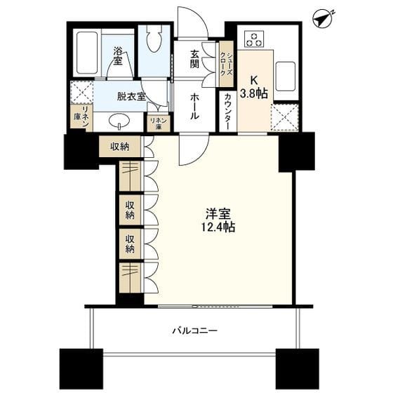 東京ツインパークス ライトウィング 2509 間取り図