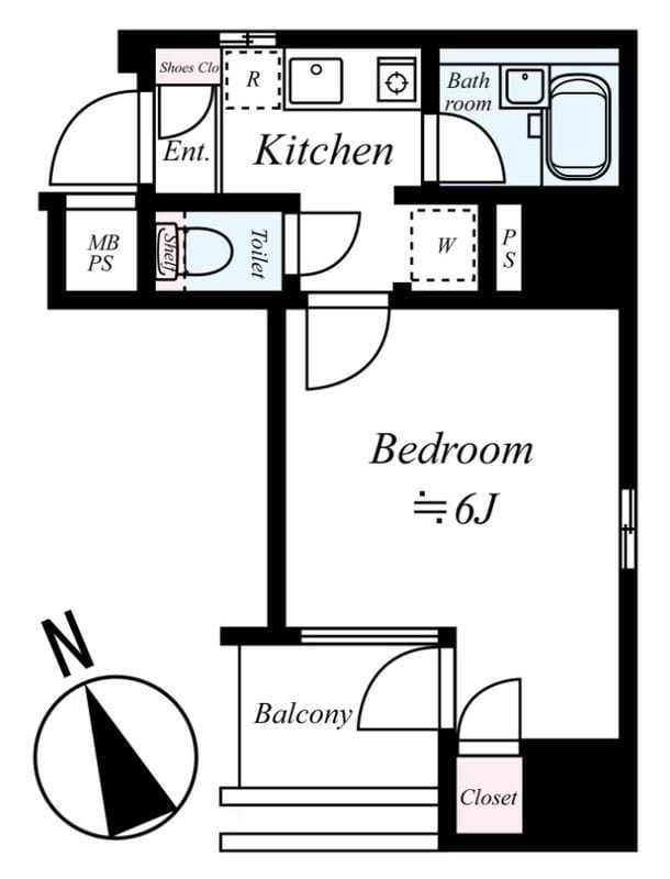 サンテミリオン茅場町リバーサイド 1005 間取り図