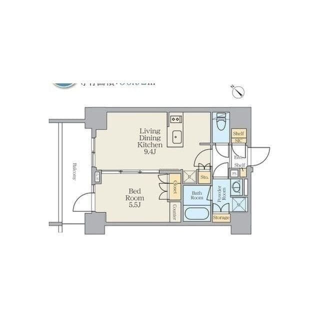 ミリアレジデンス蔵前ステーションフロント 0402 間取り図