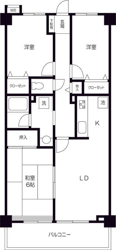 パークヒルズ上井草 305 間取り図