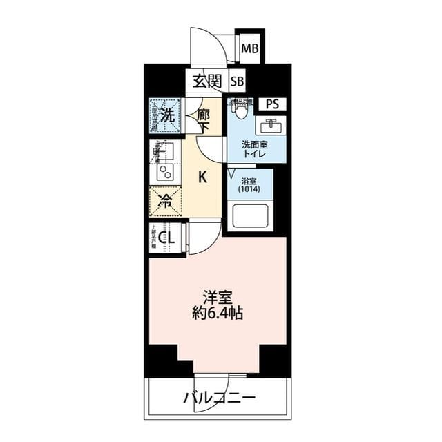 プレール・ドゥーク川崎Ⅴ 203 間取り図
