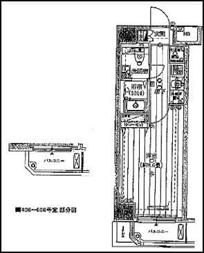 プレール・ドゥーク東京EASTⅡ 406 間取り図