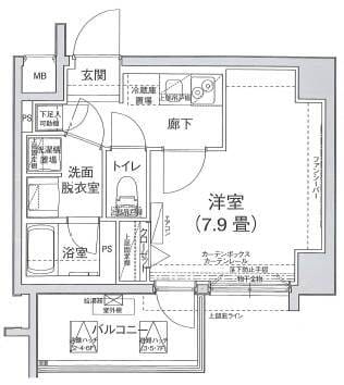 アイルルシェール錦糸町 404 間取り図